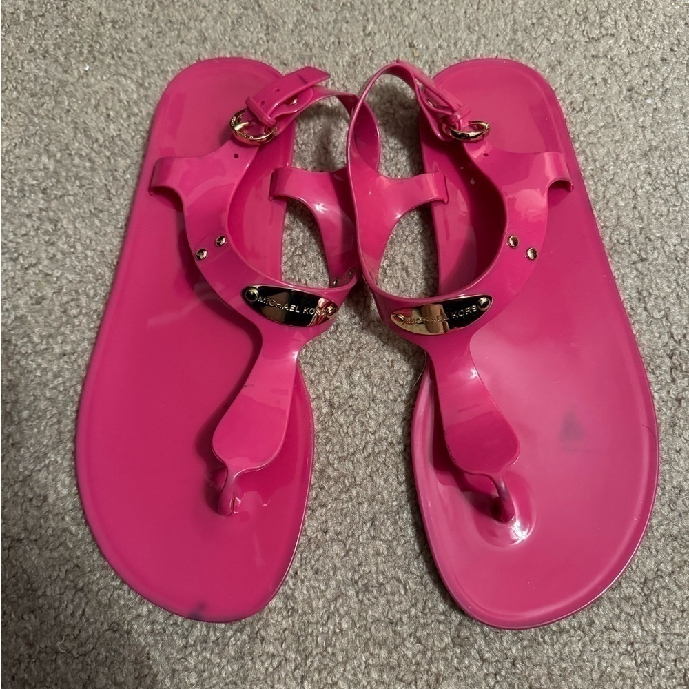 Michael Kors‎ Pink Open toe Sandals Flats size 7M
